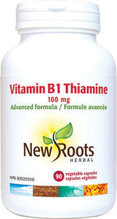 New Roots Herbal Vitamin B1 Thiamine 100mg (90 Veg Caps)