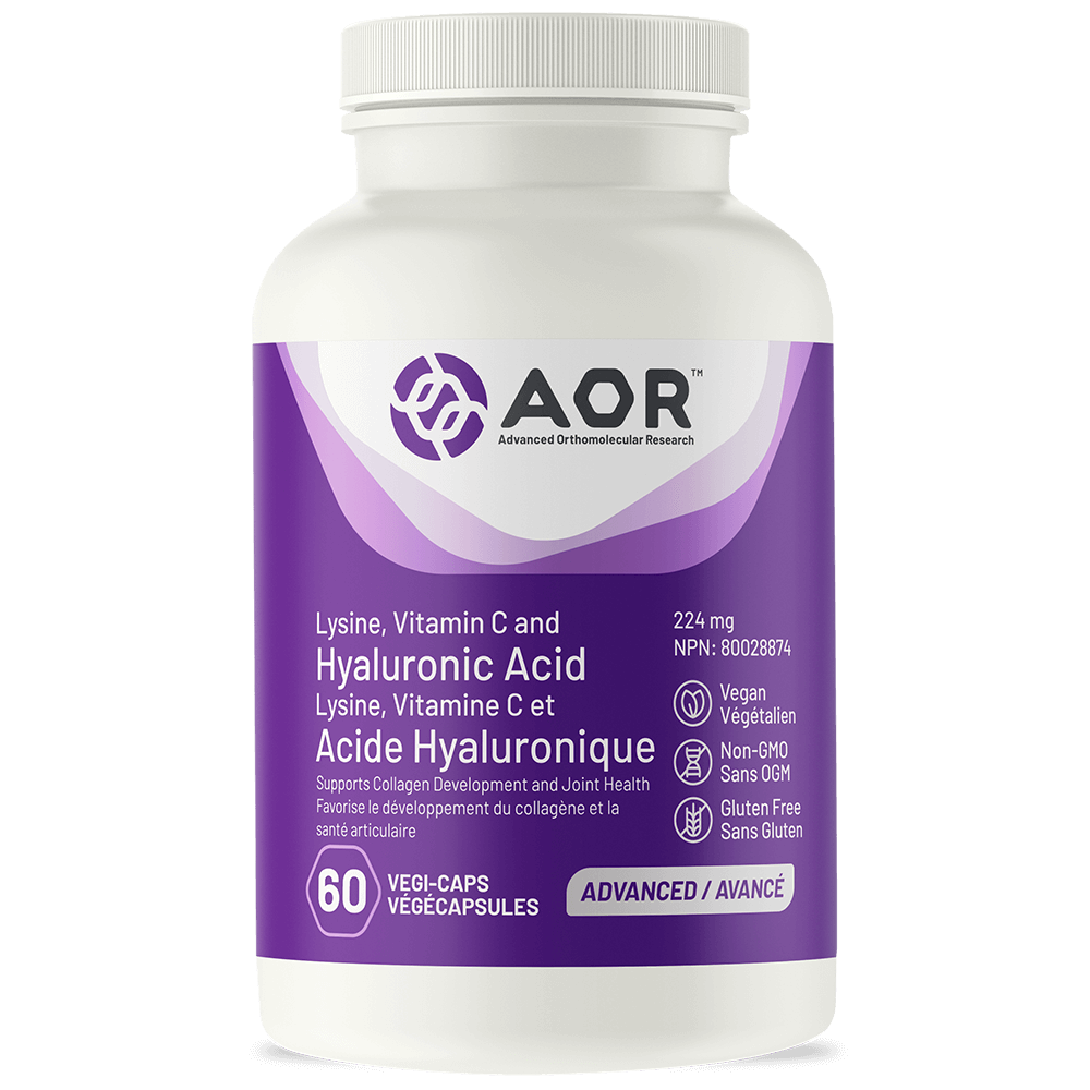 AOR Lysine, Vitamin C and Hyaluronic Acid (60 Veg Caps)