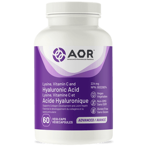 AOR Lysine, Vitamin C and Hyaluronic Acid (60 Veg Caps)