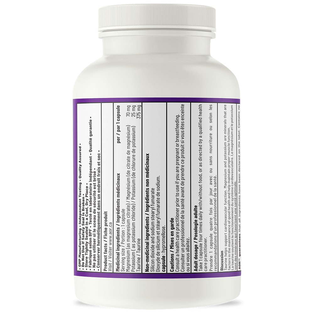 AOR Mag-K-Taurine (90 Veg Caps)