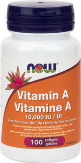NOW Foods Vitamin A 10,000 IU 100 Softgels