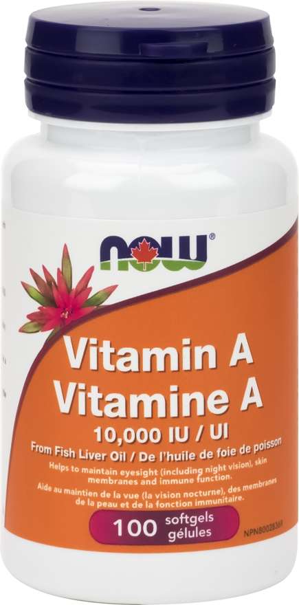 NOW Foods Vitamin A 10,000 IU 100 Softgels