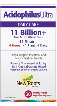 New Roots Herbal Acidophilus Ultra Daily Care Probiotic 11 Billion+ 11 Strains