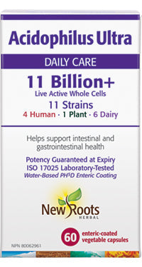 New Roots Herbal Acidophilus Ultra Daily Care Probiotic 11 Billion+ 11 Strains