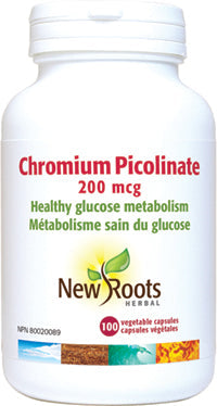 New Roots Herbal Chromium Picolinate 200mcg (100 Veg Caps)