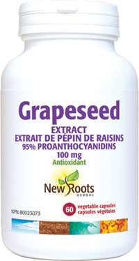 New Roots Herbal Grapeseed Extract 100mg (60 Veg Caps)