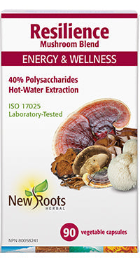 New Roots Herbal Resilience Mushroom Blend Energy and Wellness (90 Veg Caps)