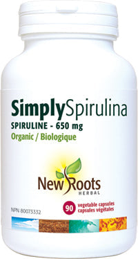 New Roots Herbal Simply Spirulina 650mg (90 Veg Caps)
