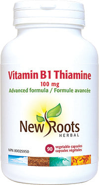 New Roots Herbal Vitamin B1 Thiamine 100mg (90 Veg Caps)