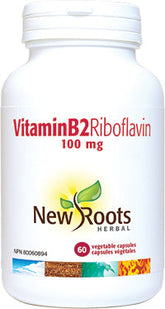 New Roots Herbal Vitamin B2 Riboflavin 100mg (60 Veg Caps)