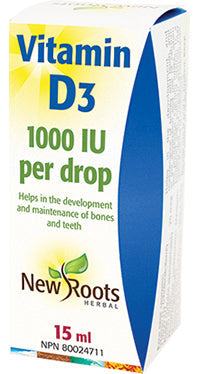 New Roots Herbal Vitamin D3 1000 IU Liquid