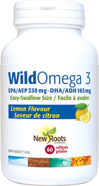 New Roots Herbal Wild Omega 3 EPA 330 mg · DHA 165 mg  (60 Softgels)