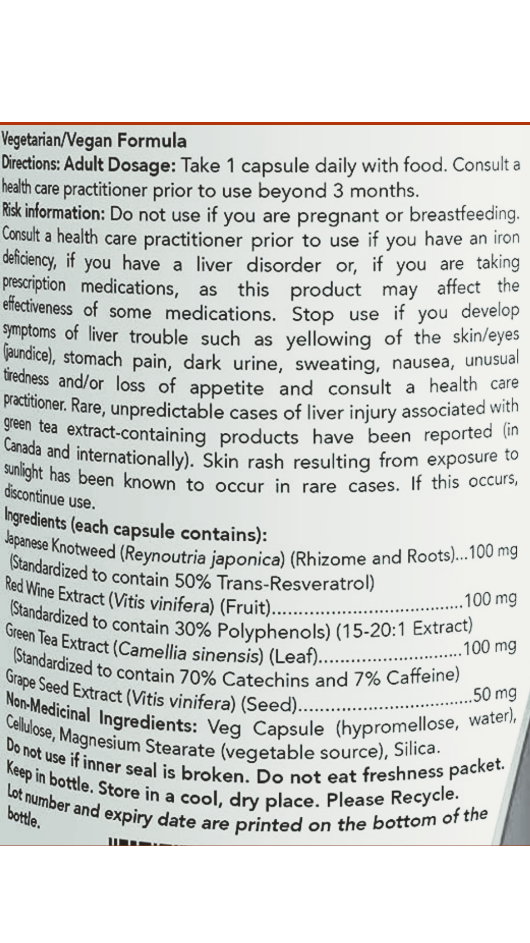 NOW Natural Resveratrol (60 VegCaps)